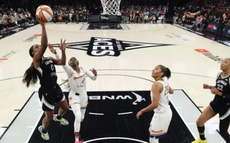Jackie Young’s Record-Breaking Performance Propels Aces to Victory in Game 2 of WNBA Finals Against Mercury