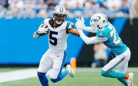 Rico Dowdle’s Stellar Performance Leads Panthers to Victory Over Dolphins
