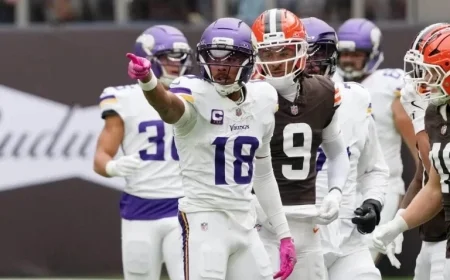 Justin Jefferson leads Vikings to victory over Browns in Europe avoiding 0-2 start