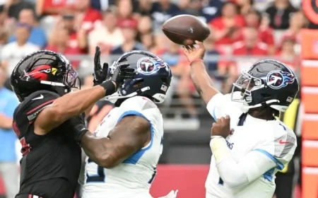 Titans Narrow Gap to Cardinals 21-12 After Emari Demercado’s Crucial Mistake