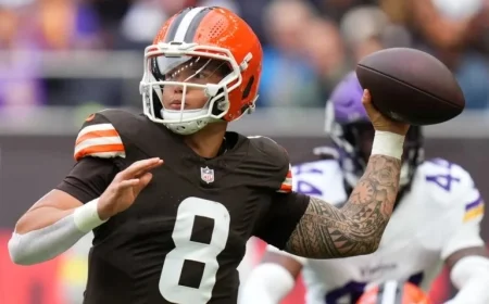 Browns QB Dillon Gabriel Shines in Debut but Seeks Better Receivers like Joe Flacco
