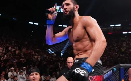 Khamzat Chimaev Challenges Alex Pereira Following UFC 320 Title Victory