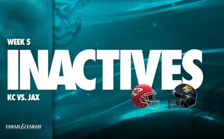 Travon Walker Among Five Inactive for 2025 Week 5 NFL Game