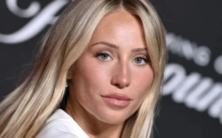 Alix Earle Dazzles in Jimmy Choo’s Whimsical Ivory Ensemble on Rollacoaster Cover