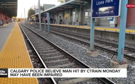 Calgary Police Suspect Possible Impairment in Man Struck by CTrain Monday