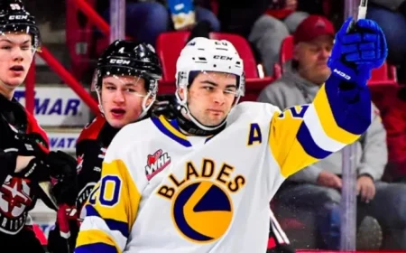 Dominik Petr Leads Blades to Victory Against Vancouver Giants in WHL Roundup