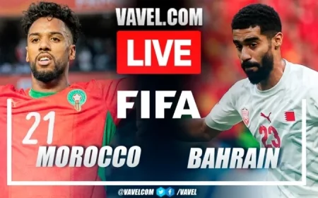Live Score Updates for Morocco vs Bahrain Friendly Match