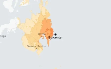 Map Reveals Impact of 7.4-Magnitude Earthquake in the Philippine Sea