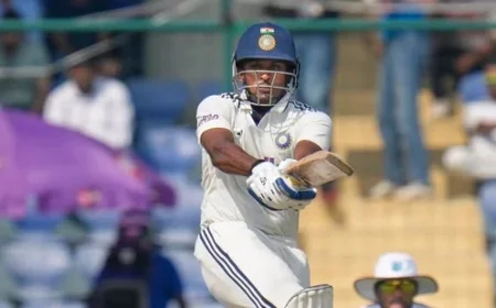 Live Updates: Sai Sudharsan Falls Short of Maiden Century as Warrrican Claims Second Wicket on IND vs WI 2nd Test Day 1