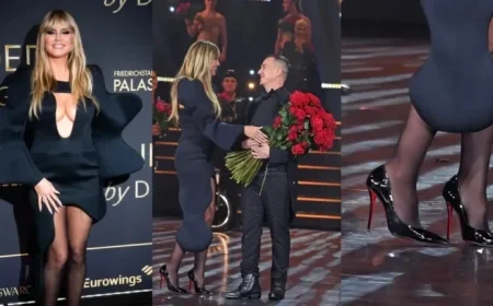 Heidi Klum Stuns in Ultra High Miss Z Louboutin Pumps at Berlin ‘Blinded by Delight’ Premiere