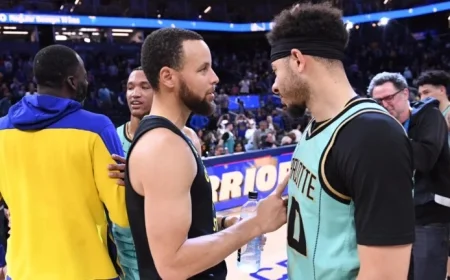 Stephen Curry Celebrates Warriors Duo and Brother Seth After Contract Signing with SC² Photo op