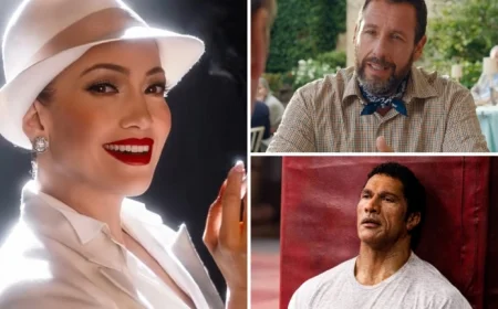 Adam Sandler Dwayne Johnson and Jennifer Lopez Aim to Transform Their Oscar Narratives From Popcorn Flicks to Prestige