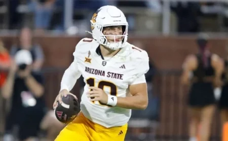 ASU QB Leavitt’s Status Drops to Doubtful for Upcoming Game Against Utah