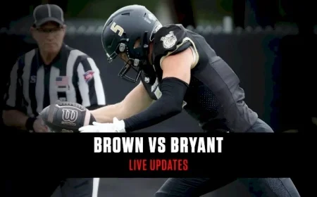 Live Updates and Scores for the Exciting Brown vs Bryant Football Match