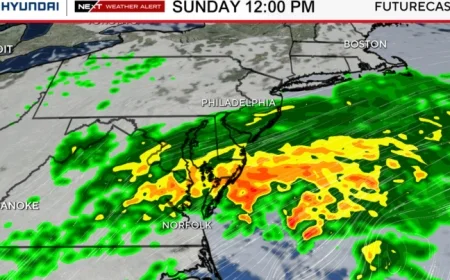 Prepare for Intense Coastal Storm: Heavy Rain and Strong Winds Target Philadelphia Area and Jersey Shore – Latest Forecast Inside