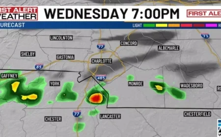 Spotty Showers Expected Before Cooler Weekend in Charlotte Forecast