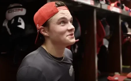 Axel Sandin-Pellikka Excited for Dream Debut with Detroit Red Wings