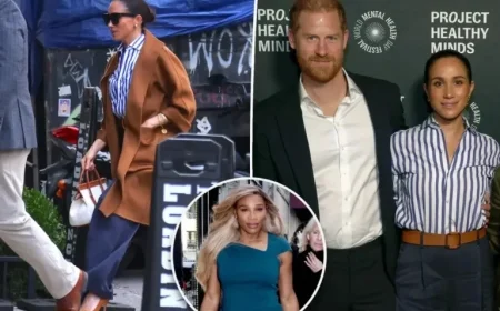 Meghan Markle Prince Harry and Serena Williams Share Cozy NYC Lunch After Attending Gala Event