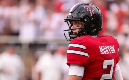 Texas Tech quarterback Behren Morton exits game due to lower-leg injury