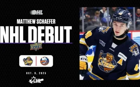 2025 First Overall Pick Schaefer Makes Exciting NHL Debut with Islanders from CHL