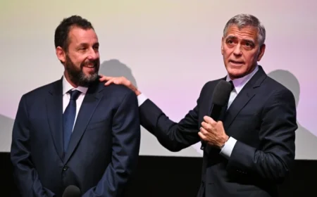 George Clooney and Adam Sandler Praise Co-Star Jim Broadbent at London Film Festival Premiere of Jay Kelly