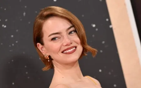 Emma Stone Stuns in Backless Gown at Bugonia London Premiere