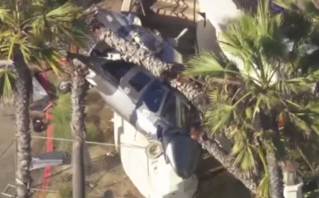 Five injured as helicopter crashes in bustling Huntington Beach oceanfront area