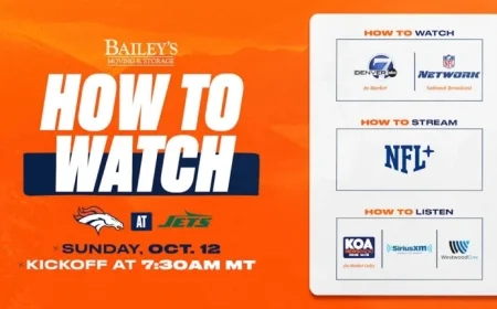 Denver Broncos vs New York Jets Week 6 How to Watch Listen and Live Stream