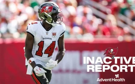 49ers vs Bucs Inactives List: Bucs Offense Struggles Without Key Players Evans Godwin and Irving