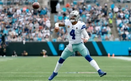 Cowboys Celebrate Dak Prescott’s Landmark Achievement Against Panthers