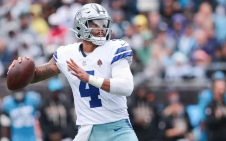 Dak Prescott Surpasses Cowboys Legend Troy Aikman in Significant Career Stat Against Panthers