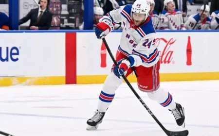 Rangers’ Carson Soucy Exits Game Against Penguins Due to Upper-Body Injury