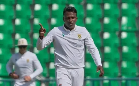 Muthusamy’s Six-Wicket Haul Shines as South Africa Dismisses Pakistan for 378 in First Test