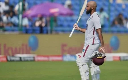Campbell’s First Century Propels West Indies as India Forced into Batting in Second Test