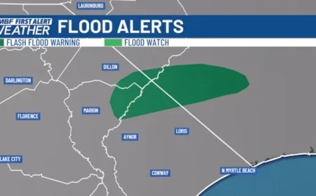 Urgent flood warning for Grand North Strand and Pee Dee counties and surrounding areas
