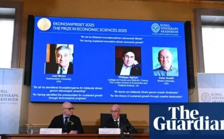 Trio Awarded Nobel Prize in Economics for Groundbreaking Research on Technology-Driven Growth