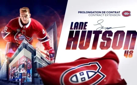 Lane Hutson secures eight-year contract extension delivering long-term stability