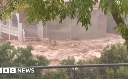 Severe Floods in Catalonia Spain Leave Residents Stranded in Vehicles