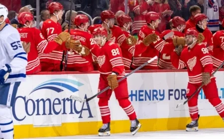 Kane and DeBrincat Shine with 3 Points Each as Red Wings Overcome Maple Leafs