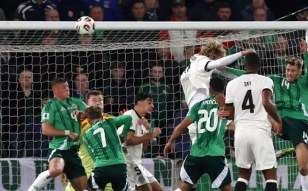 Northern Ireland’s spirited effort falls short against powerful Germany in Belfast showdown