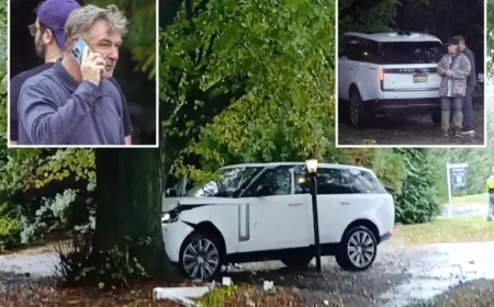 Alec Baldwin’s Range Rover Collides with Tree in Dramatic Hamptons Accident