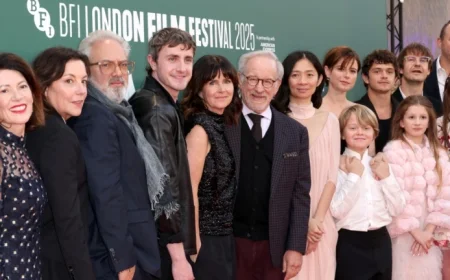 Chloé Zhao Guides Steven Spielberg Paul Mescal Jessie Buckley and Hamnet Cast in Meditation Before London Film Festival Debut