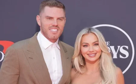 Freddie Freeman and wife Chelsea stun in matching denim outfits during recent pre-NLCS outing