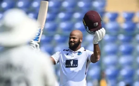 Campbell Speechless After Achieving First Test Century Milestone