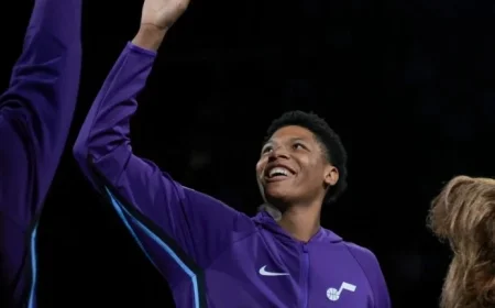 Ace Bailey Exits Jazz Season Opener Due to Knee Soreness