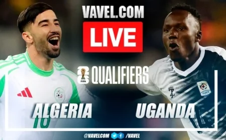 Live Score Updates: Algeria vs Uganda in 2026 World Cup Qualifiers