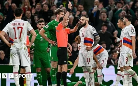 Republic of Ireland Triumphs 1-0 Over Armenia as Tigran Barseghyan’s Headbutt Criticized by Finn Azaz