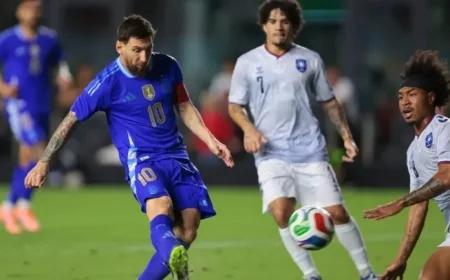 Thrilling Argentina vs Puerto Rico Match Recap: Messi Shines with Two Assists in Victory at Chase Stadium