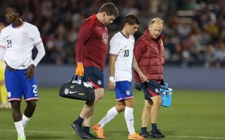 Pulisic Exits Early from Friendly Match Against Australia