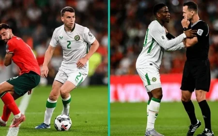 Coleman Highlights Bruno Fernandes Incident as Key Issue with Ireland vs Portugal Referee